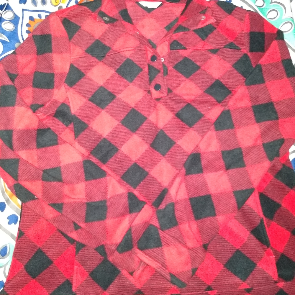 "RED & BLACK LUMBERJACK" FLEECE